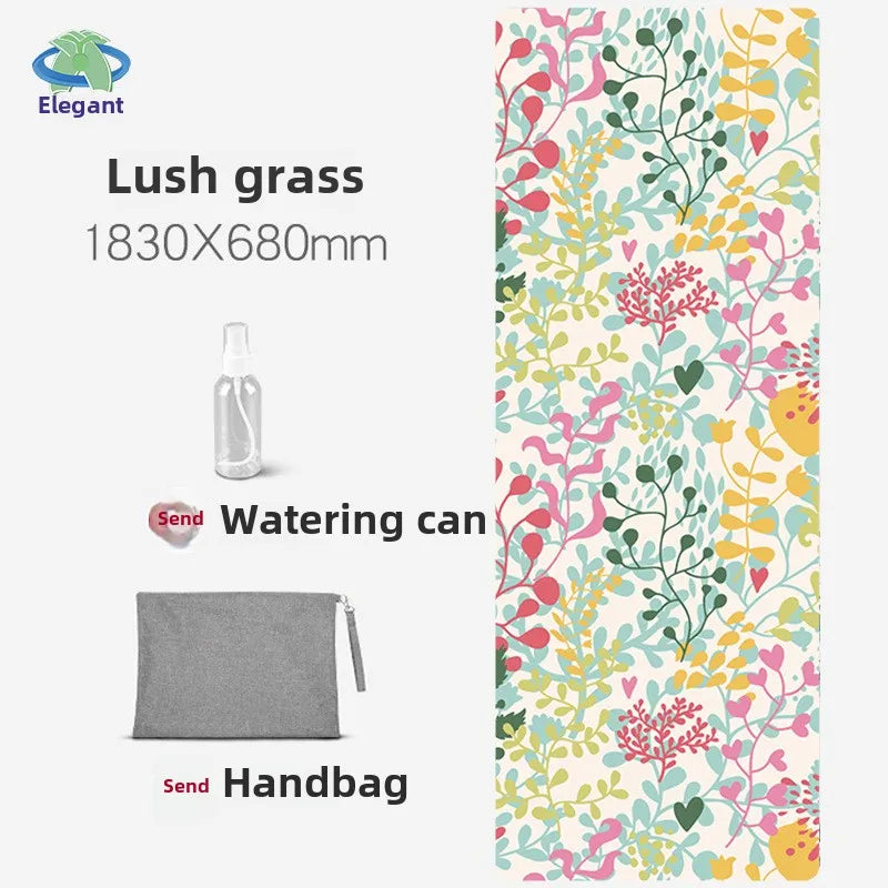 Chamois Yoga Mat Collapsible Portable Suede Yoga Towel Dance Movement Fitness Jump Rope Non-slip Floor Mat Exercise Mat  Gym Mat - Path to Self-Improvement