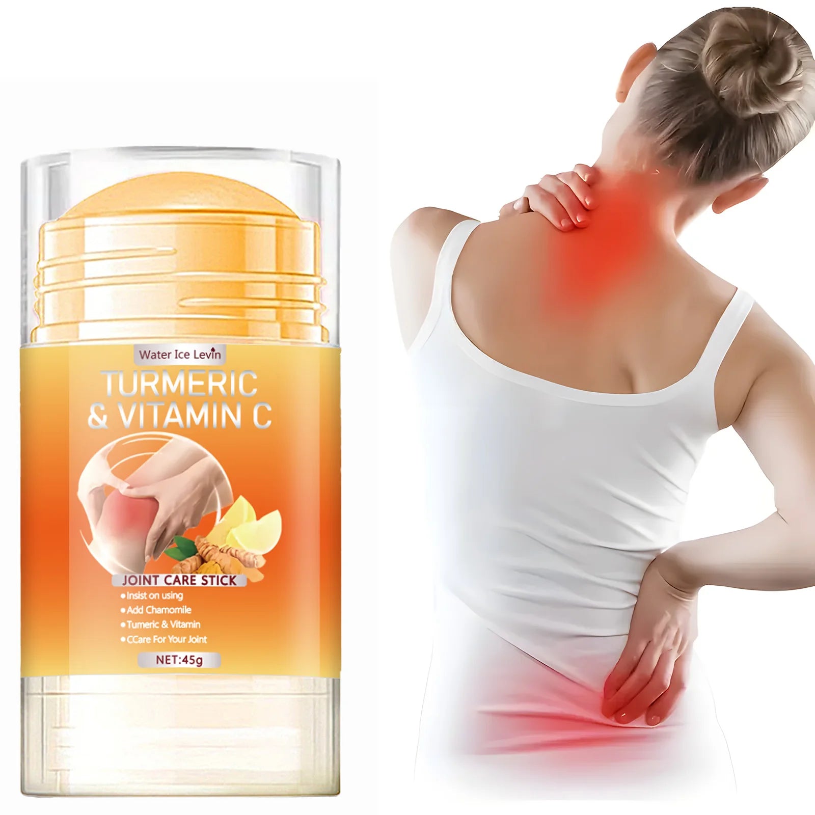 Turmeric Vitamin C Joint Bar - Hypoallergenic Soothing Moisturizer with Natural Honey, Glycerin and Vitamin C for All Skin Types - Path to Self-Improvement