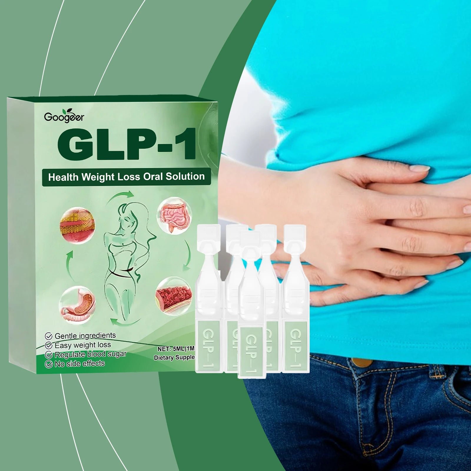 Googeer GLP-1 Gastrointestinal Health Drops, Body Treatment