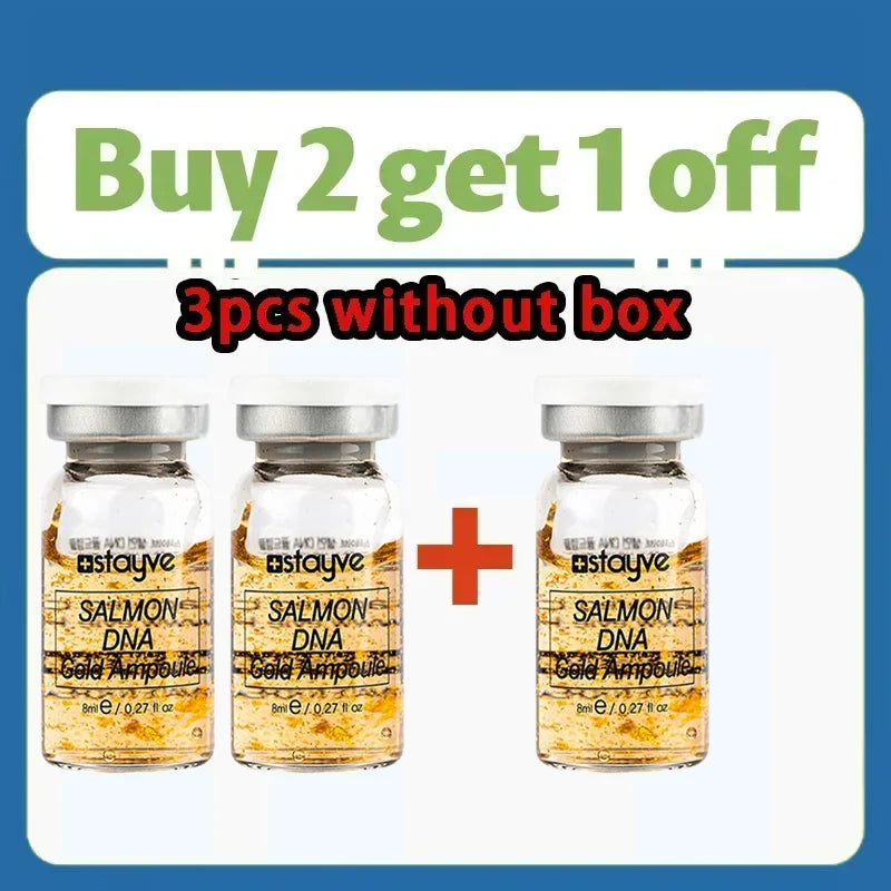 Stayve 8ml Salmon DNA Golden Ampoule Serum Kit Natural Ingredients, Moisturizing, Tender, Lifting, Firming Facial Care Skin - Path to Self-Improvement