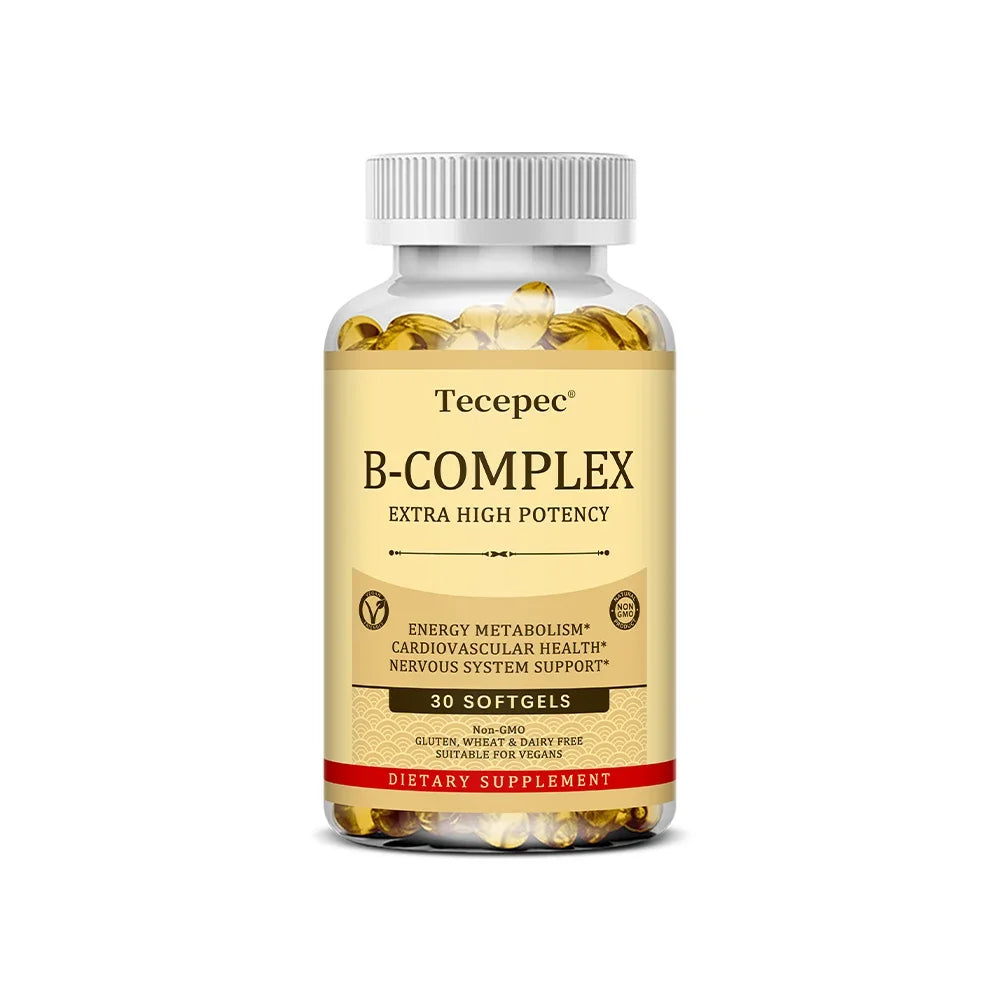 Vitamin B Complex-Contains Vitamins B1, B2, B3, B6, B5, B12 - Replenish Energy, Fight Stress and Enhance Immunity - 120 Capsules - Path to Self-Improvement
