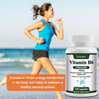 Vitamin B6 Supplements - Supports The Immune System, Nervous System, Energy Metabolism, Healthy Mood - Path to Self-Improvement