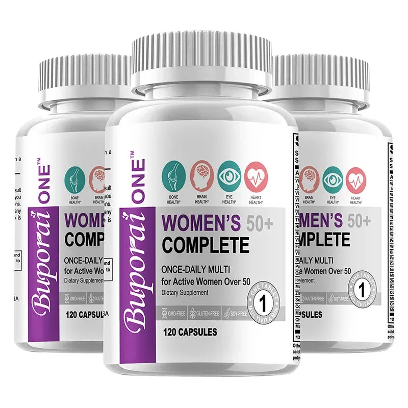 Women’s 50+ Complete Multivitamin - Supports Mental Clarity, Focus and Memory, Improves Digestion and Relieves Stress - Path to Self-Improvement
