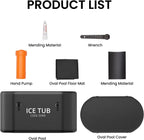 235 Gal Inflatable Cold Plunge Tub with Insulated Lid - Cold Water Therapy XXL Ice Bath Tub for Athletes Compatible Water Chiller