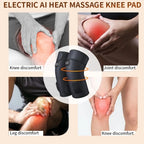 3 Heat Levels Heated Knee Wrap 6 Adjustable Vibrations Joint Pain Relief Heated Knee Brace Arthritis Pain Relief - Path to Self-Improvement