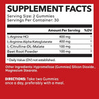 L-Arginine Supplement - Strengthens Muscles and Supports Blood Flow, Circulation, Nutrient Delivery and PumpingCapsules