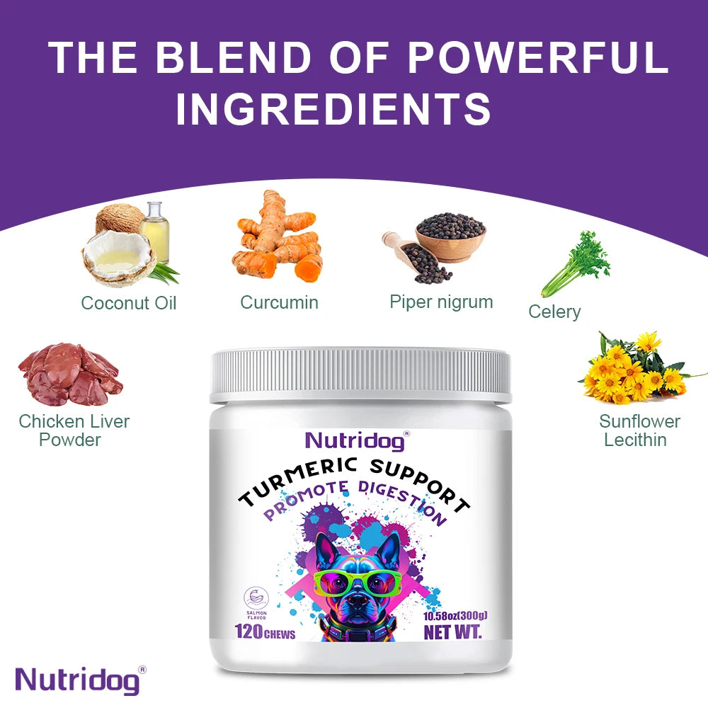 Turmeric Chews For Dog - Anti-Inflammatory Joint Care with Glucosamine & Chondroitin - Path to Self-Improvement