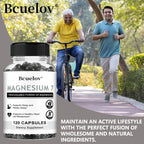 Magnesium 7 Supplement, Natural Magnesium Capsules for Heart, Sleep, and Metabolism Support with Vitamin B6, Vegan, Non-GMO