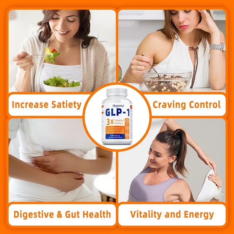 GLP-1 Supplement - Helps Reduce Weight and Bloating, Promotes Digestion and Gut Health, and Increases Satiety