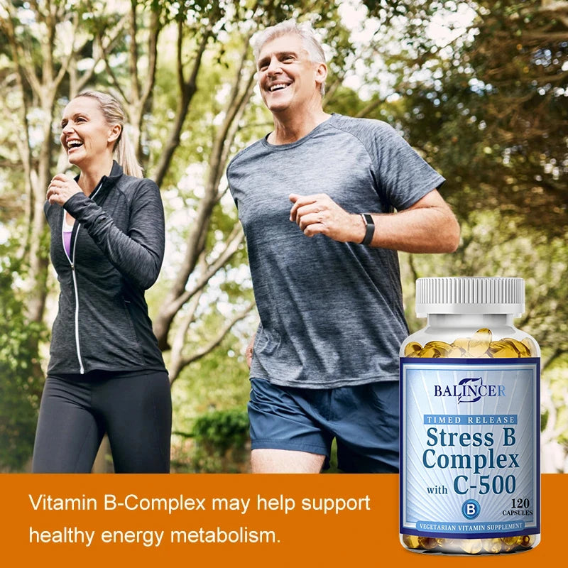 Vitamin B Complex - Supports Energy, Nervous System Health, Boosts Immunity, Antioxidant Supplement-120 Capsules - Path to Self-Improvement