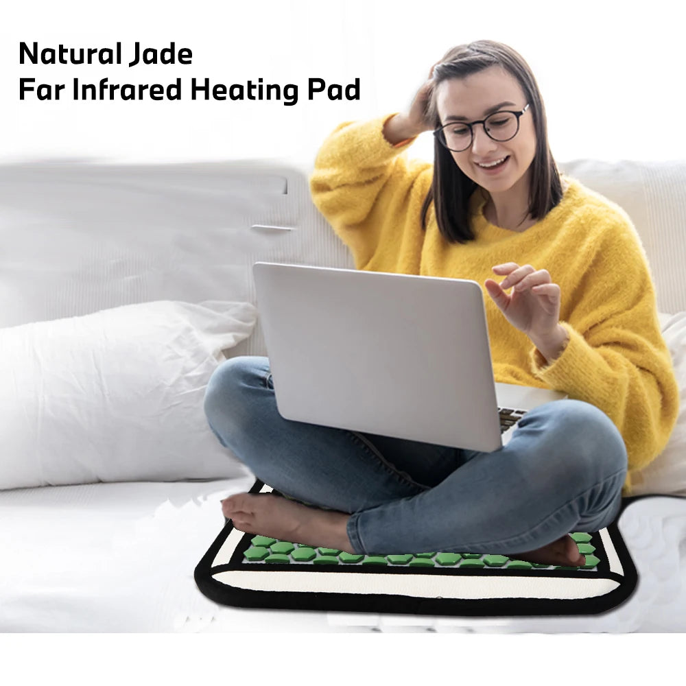 Pelvic Floor Buttock Muscle Massage Pad infrared Heated jade Mat Therapy Prostate Massage Pad pain Relief Tool Good For Heath - Path to Self-Improvement