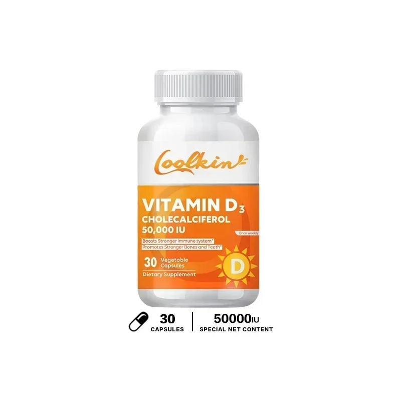 Vitamin D3 50000IU - Immune Support, Healthy Muscle Health, Strong Bones and Nervous System Health - Path to Self-Improvement