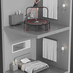 48in silent trampoline with adjustable handle, fitness trampoline, bungee jumping aerobic trainer, suitable for adult exercise - Path to Self-Improvement