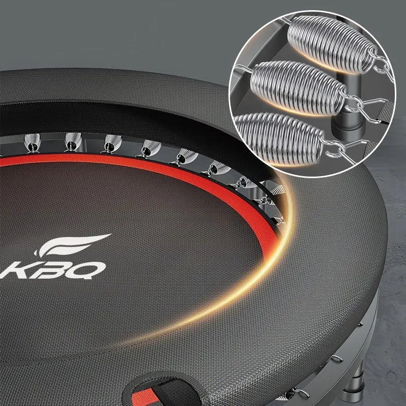 48in silent trampoline with adjustable handle, fitness trampoline, bungee jumping aerobic trainer, suitable for adult exercise - Path to Self-Improvement