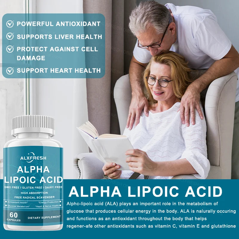 Alpha-lipoic Acid Capsules For Improve Glucose Metabolism Insulin Nervous Liver Have Anti-aging Beauty Weight Management Effects