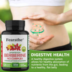 Berberine with Cinnamon, Bitter Melon Supplement - for Immune System, Digestive Health, Body Management & Energy Production
