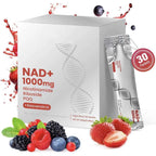 NAD 1000mg Liquid Supplement, Liquid Packets, Nicotinamide Riboside & Resveratrol with PQQ, Boosts Cellular Energy, Focus, Aging