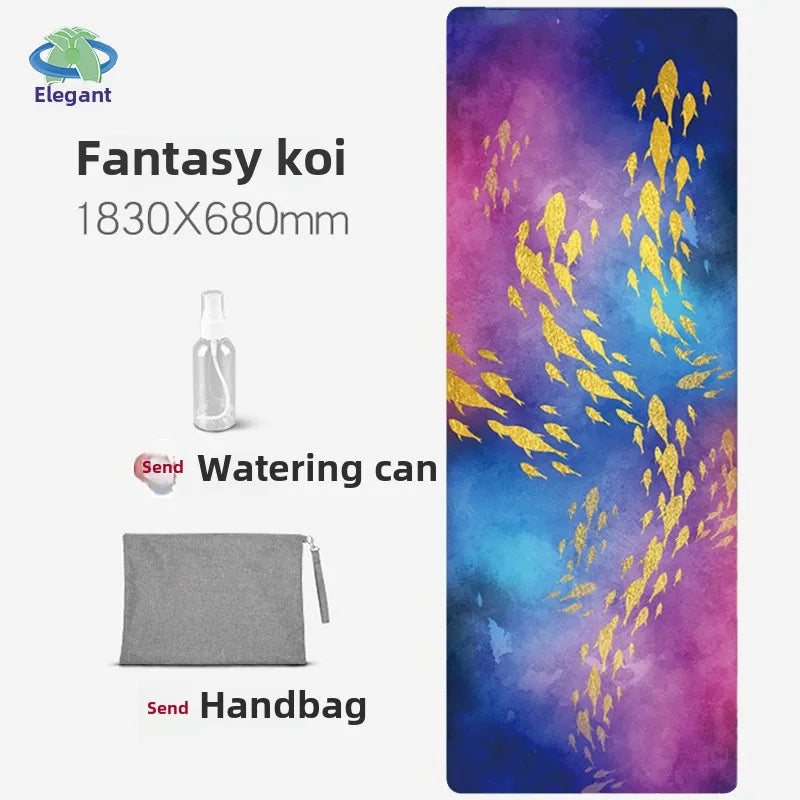 Chamois Yoga Mat Collapsible Portable Suede Yoga Towel Dance Movement Fitness Jump Rope Non-slip Floor Mat Exercise Mat  Gym Mat - Path to Self-Improvement