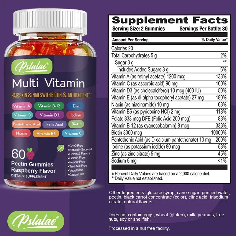 Multivitamin Gummies - To Provide Energy, for Skin, Hair and Nails Health, Support Immune, Overall Health - Path to Self-Improvement