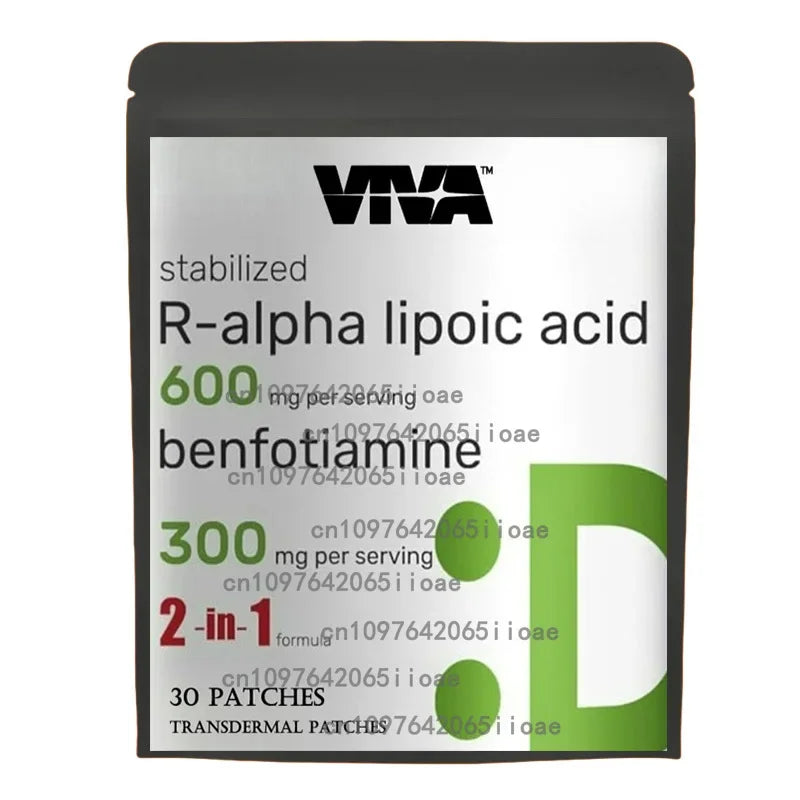 30 Patches R-Alpha Lipoic Acid Transdermal Patches High Potency for Cellular Energy & Metabollic Function - Path to Self-Improvement
