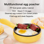 Multi - Function Electric Egg Cooker, Non - Stick & Auto - Off, Single/ Steaming/Frying Pan household (Mini Breakfast Maker)