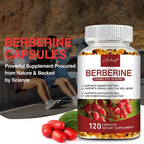 Berberine Capsules - Support Overall Health and Immune Function, Promote Digestion, Enhance Energy, Anti-oxidant and Anti-aging