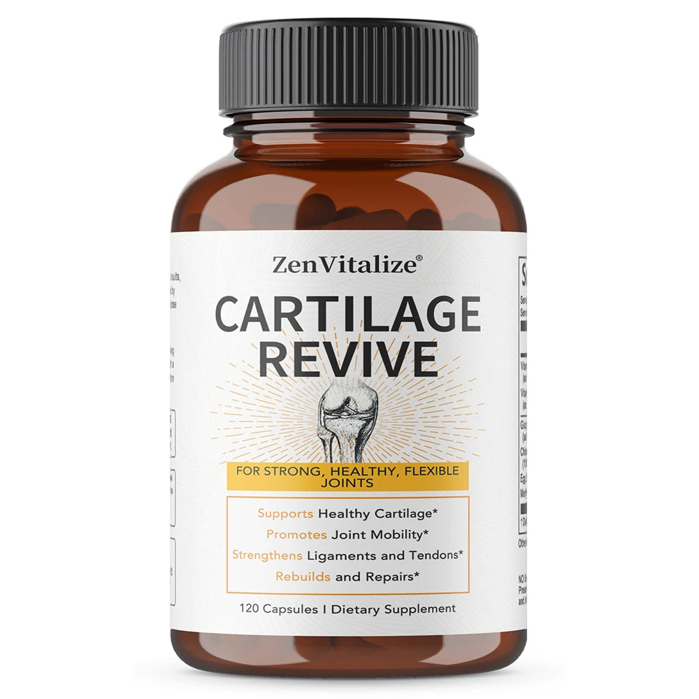 Cartilage Regeneration Supplement - Contains Type II Collagen, Glucosamine, MSM, Vitamin D3, Vitamin C - Promotes Joint Mobility - Path to Self-Improvement