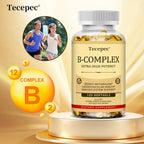 Vitamin B Complex-Contains Vitamins B1, B2, B3, B6, B5, B12 - Replenish Energy, Fight Stress and Enhance Immunity - 120 Capsules - Path to Self-Improvement