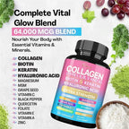 Collagen Supplement - Supports Skin Care, Nails, Hair, Antioxidants and The Immune System