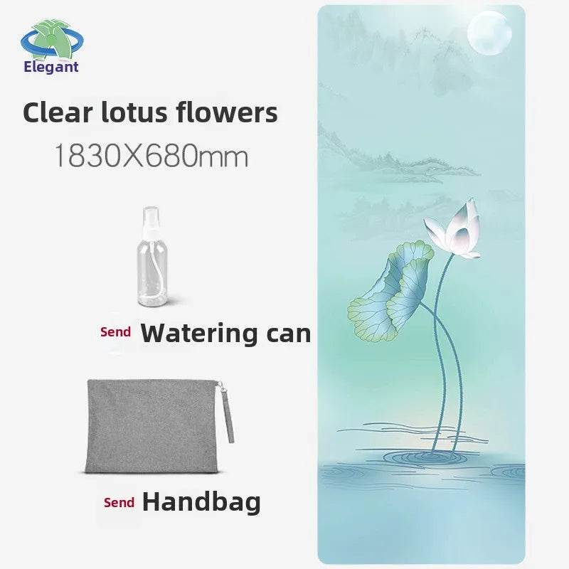 Chamois Yoga Mat Collapsible Portable Suede Yoga Towel Dance Movement Fitness Jump Rope Non-slip Floor Mat Exercise Mat  Gym Mat - Path to Self-Improvement