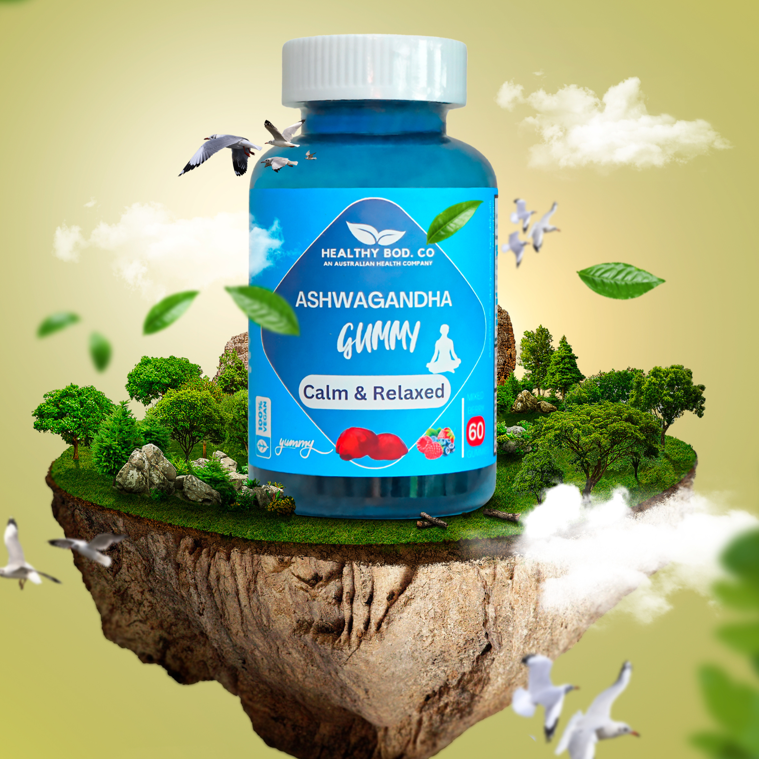 Ashwagandha Gummies 60 per bottle | SuperFood Gummies Supplement