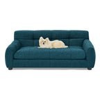 Soft and comfortable pet sofa with backrest and armrests, suitable for