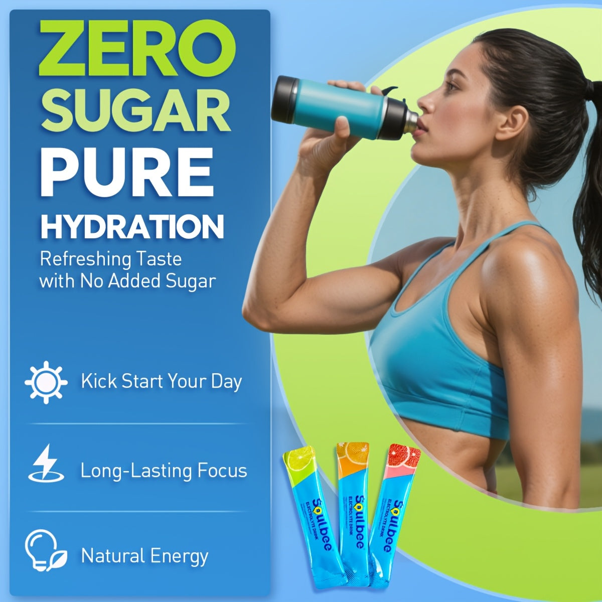 30-Pack Zero Sugar Electrolyte Sports Drink - Natural Fruit Flavors (Strawberry, Orange, Grape, Blueberry, Raspberry) - High-Efficiency Hydration with Potassium, Magnesium & Sodium - No Artificial Sweeteners, No Artificial Co