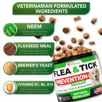 Flea and Tick Prevention for Dogs Chewables   All Natural Dog Flea &