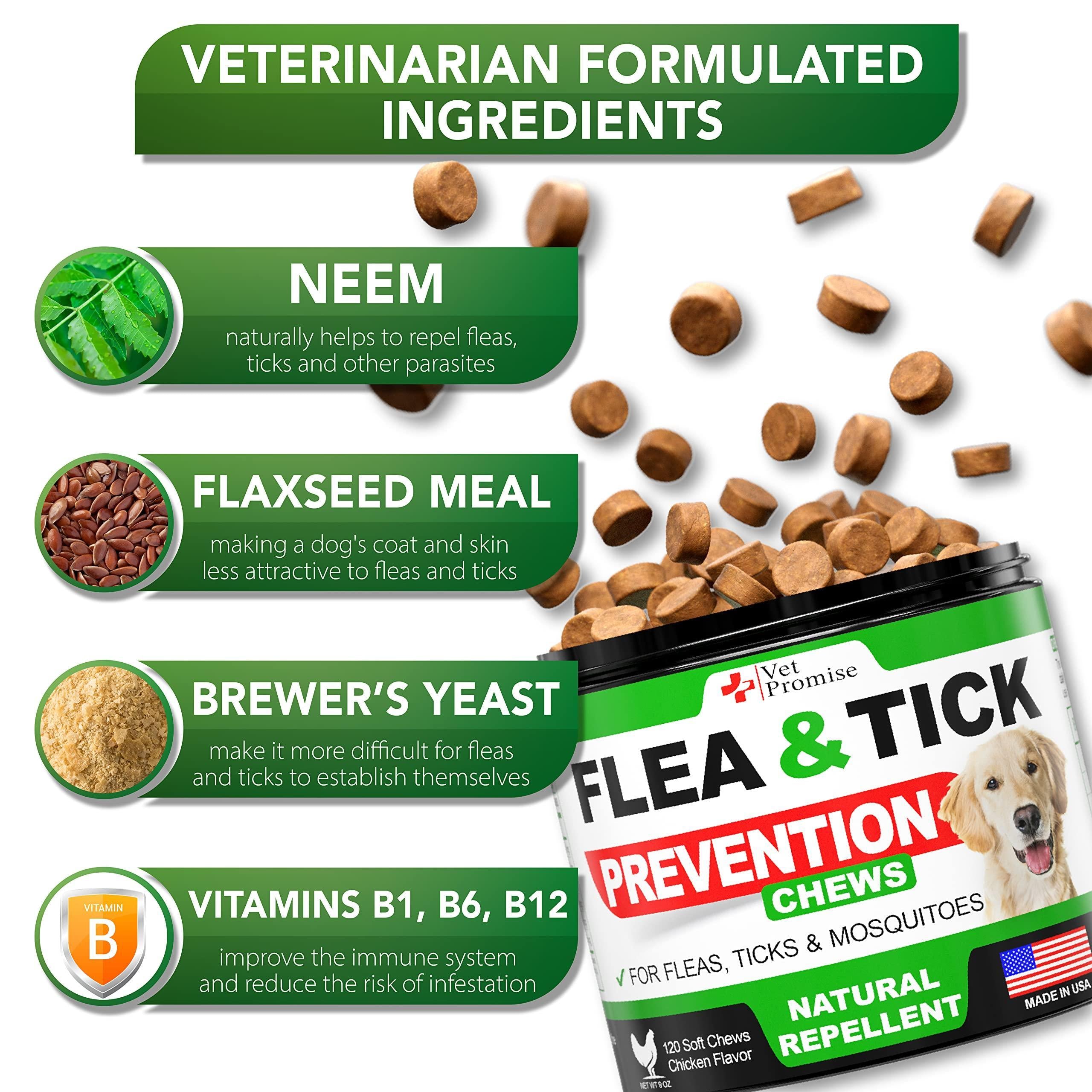 Flea and Tick Prevention for Dogs Chewables   All Natural Dog Flea &