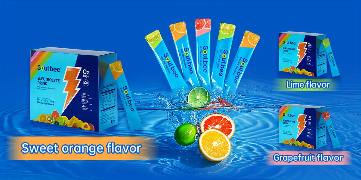 30-Pack Zero Sugar Electrolyte Sports Drink - Natural Fruit Flavors (Strawberry, Orange, Grape, Blueberry, Raspberry) - High-Efficiency Hydration with Potassium, Magnesium & Sodium - No Artificial Sweeteners, No Artificial Co