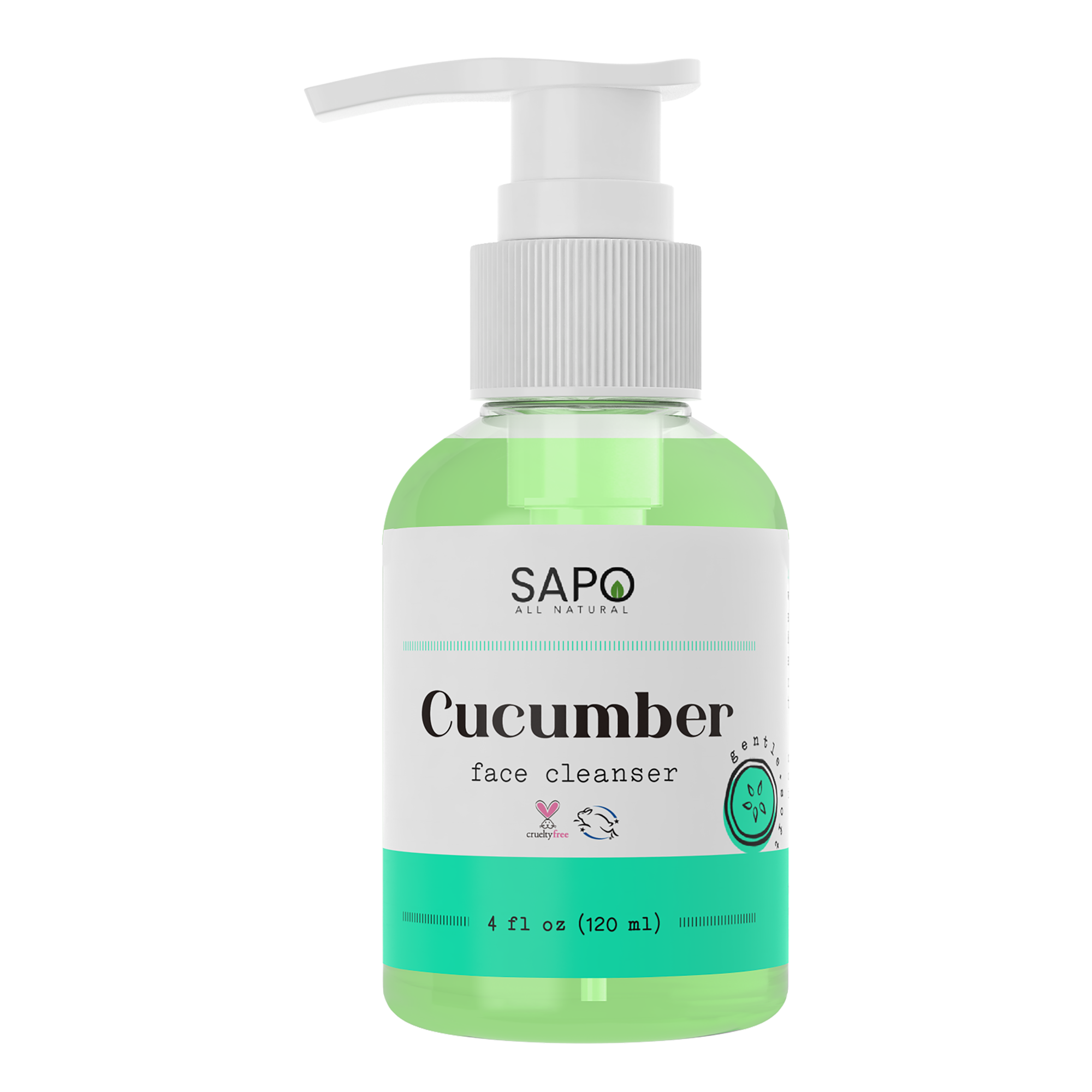 Sapo Cucumber Face Cleanser – Hydrating Gel Wash with Aloe, Coconut
