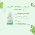 Sapo Cucumber Face Cleanser – Hydrating Gel Wash with Aloe, Coconut