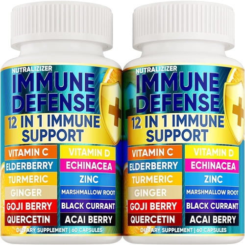 12 in 1 Premium Immune Defense Vitamins Immune Supplement w Vitamin D3