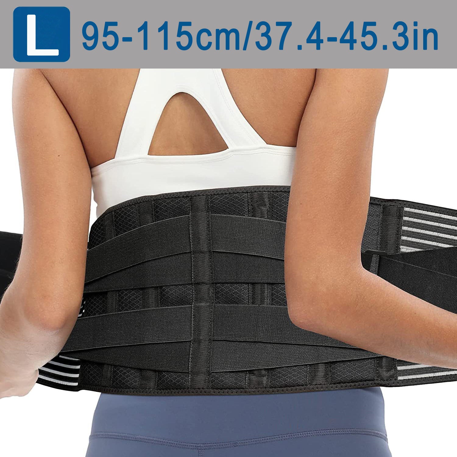 Adjustable Unisex Lumbar Support Belt, Breathable Waist Wrap for Gym, Yoga, Fitness, Exercise, Squat, Weightlifting - Hand Washable Buckle Closure Lower Back Brace - Path to Self-Improvement