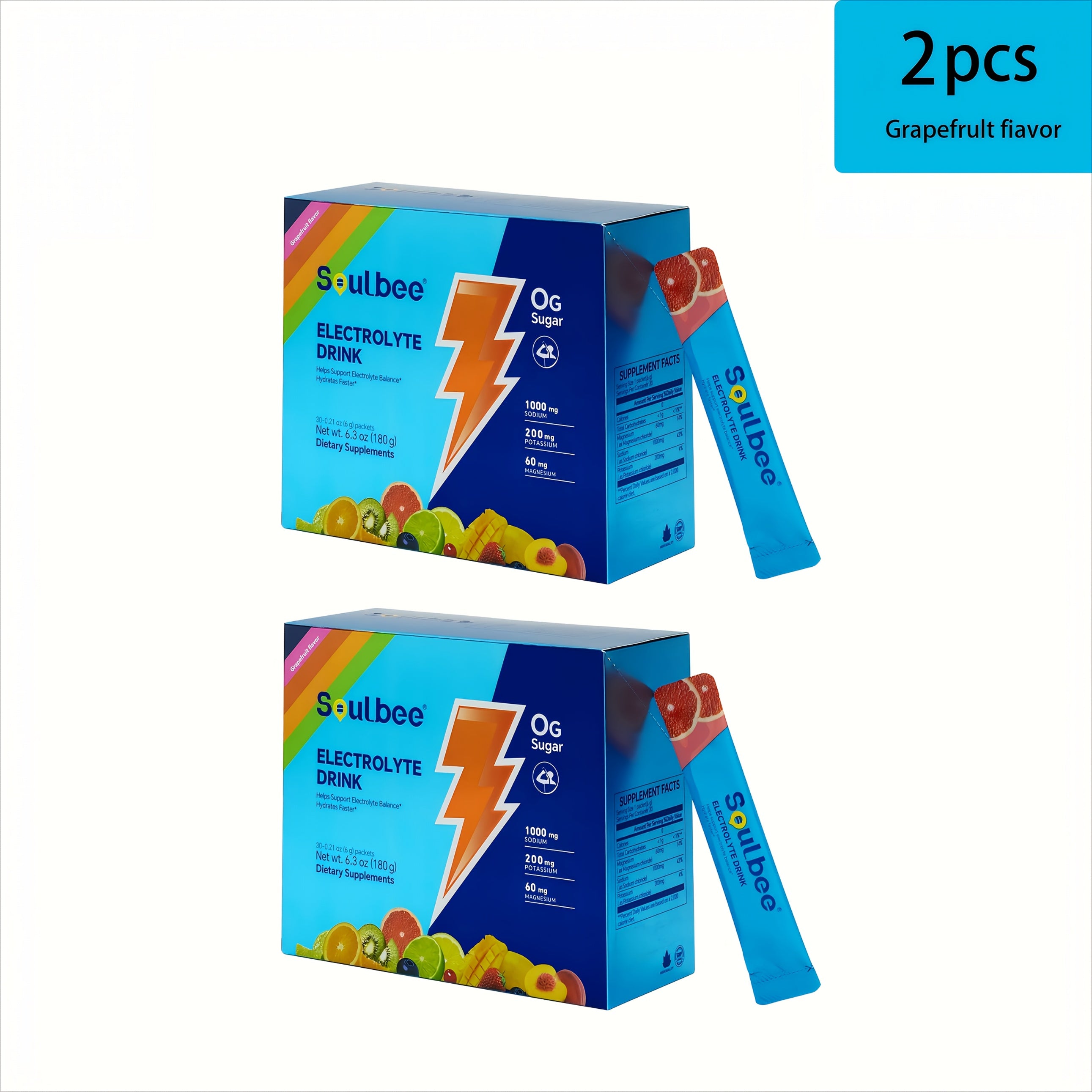30-Pack Zero Sugar Electrolyte Sports Drink - Natural Fruit Flavors (Strawberry, Orange, Grape, Blueberry, Raspberry) - High-Efficiency Hydration with Potassium, Magnesium & Sodium - No Artificial Sweeteners, No Artificial Co