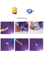 1pc Extra Large Thickened Yoga Ball, Silvery PVC Fitness Ball for Balance and Sensory Training, Adult Exercise Equipment with Air Pump and Nozzle Included - Path to Self-Improvement