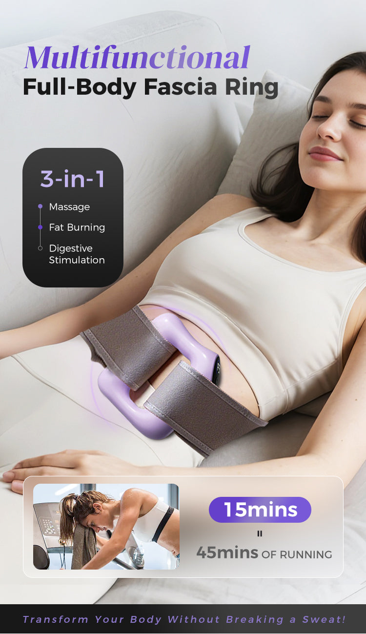 Multifunctional Full-Body Fascia Ring,Fascia Gun Massage Ring With Belt For Fat Burning&Shaping Weight Loss Body Shaping Instrum - Path to Self-Improvement