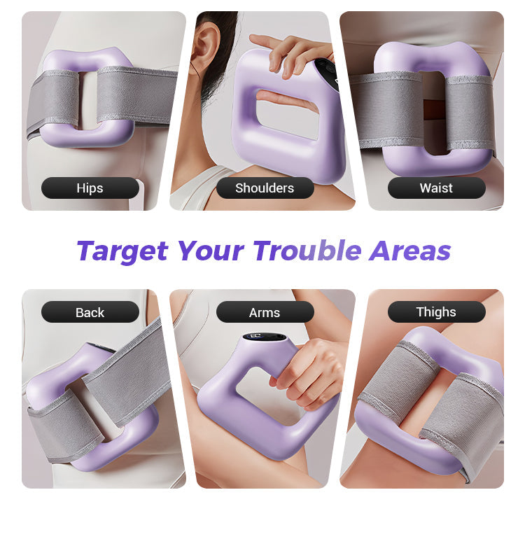 Multifunctional Full-Body Fascia Ring,Fascia Gun Massage Ring With Belt For Fat Burning&Shaping Weight Loss Body Shaping Instrum - Path to Self-Improvement