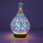 Essential Oil Aroma Diffuser - Mirror 3D Fireworks USB Aromatherapy
